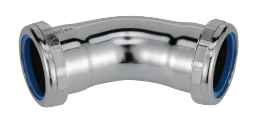 Slip joint 45 ell, chrome 20ga 1 1/2