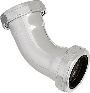 Slip joint 90 ell, chrome 20ga 1 1/4