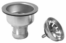 Push-N-Seal basket strainer w/two brass nuts CUSTOM ENGRAVED