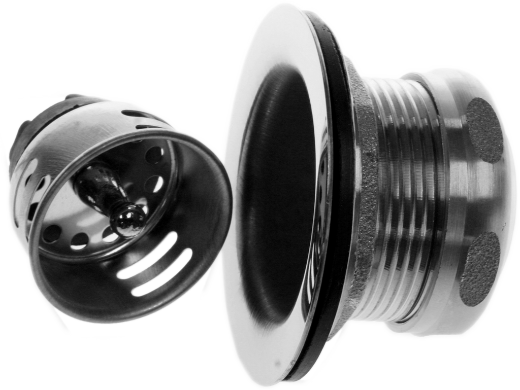 Jr. duo strainer 2 1/2 w/drop-in basket, brass nuts
