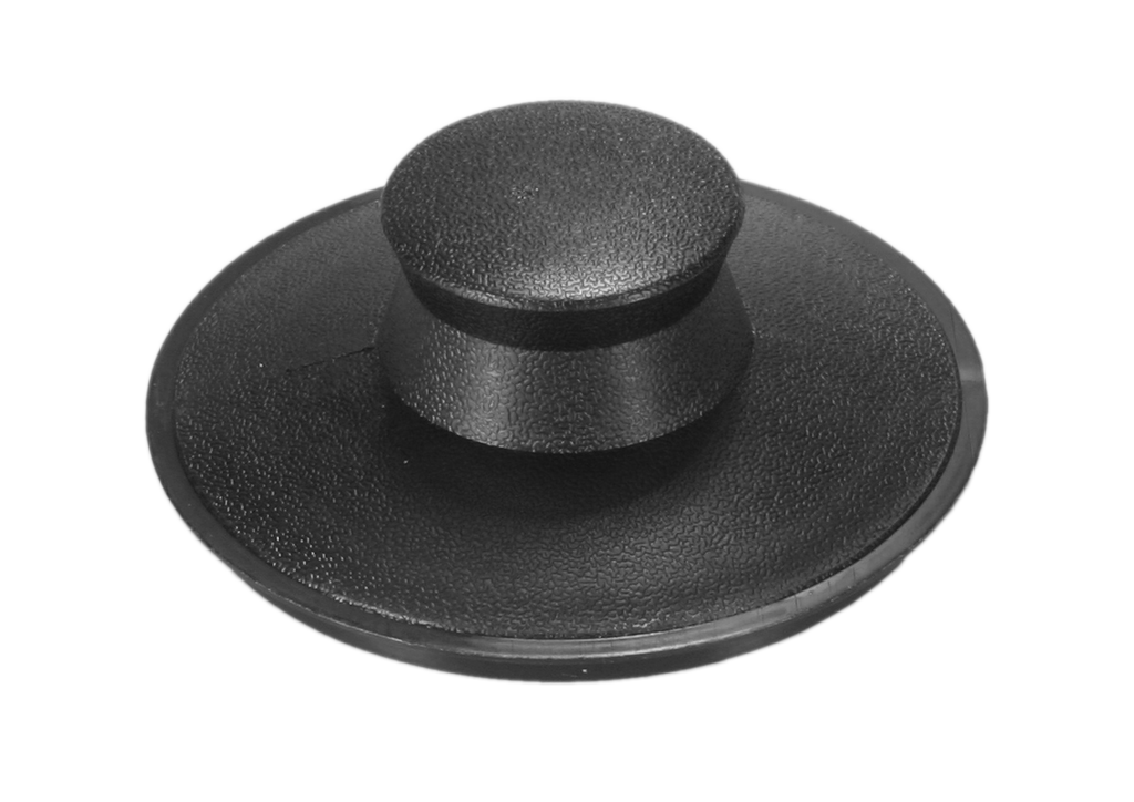 Disposer stopper, fits In-Sink-Erator, black plastic