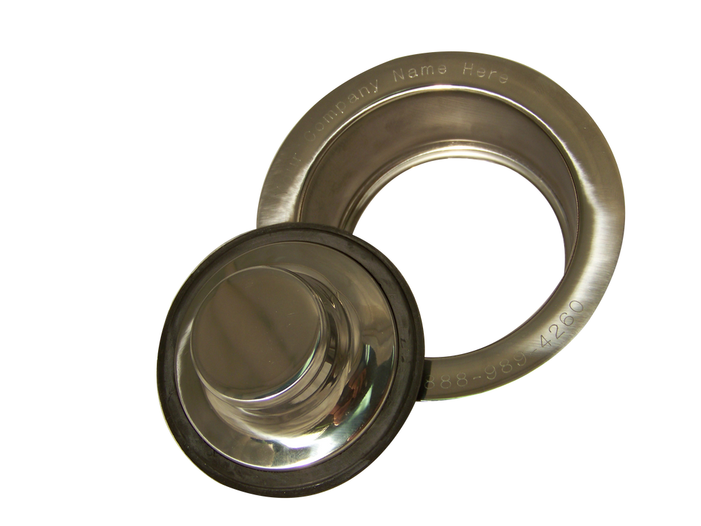 Commercial sink drain, twist lever 3 1/2 sink opening x 2 drain