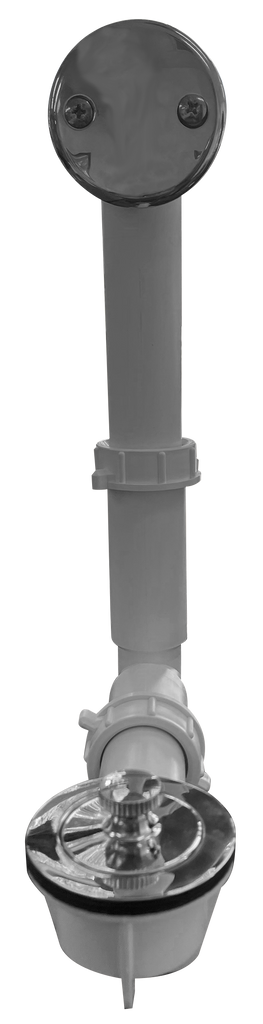 Bath waste lift and turn white plastic, w/condensation branch