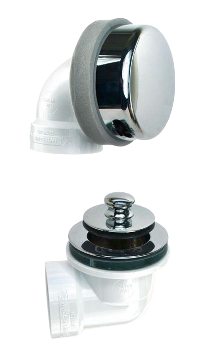 Bath waste lift and turn Chrome ABS half waste