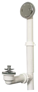 Bath waste sch 40 lift and turn Chrome PVC full waste