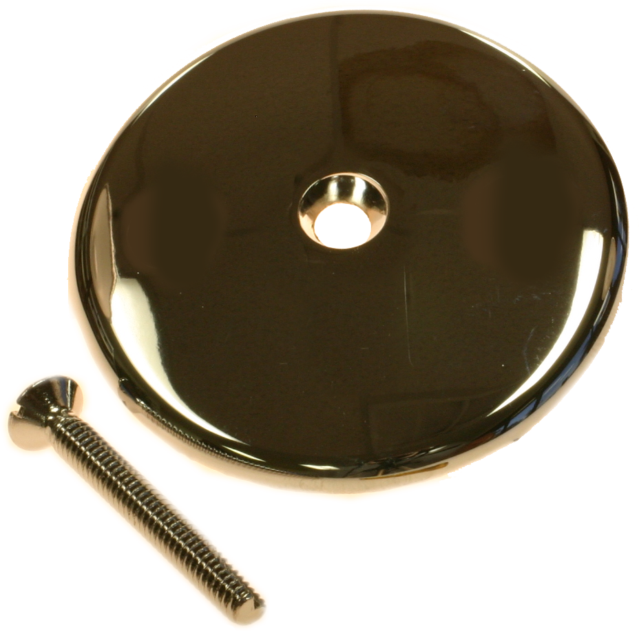 Bath waste face plate for waste and overflow blank, Chrome, 1 hole