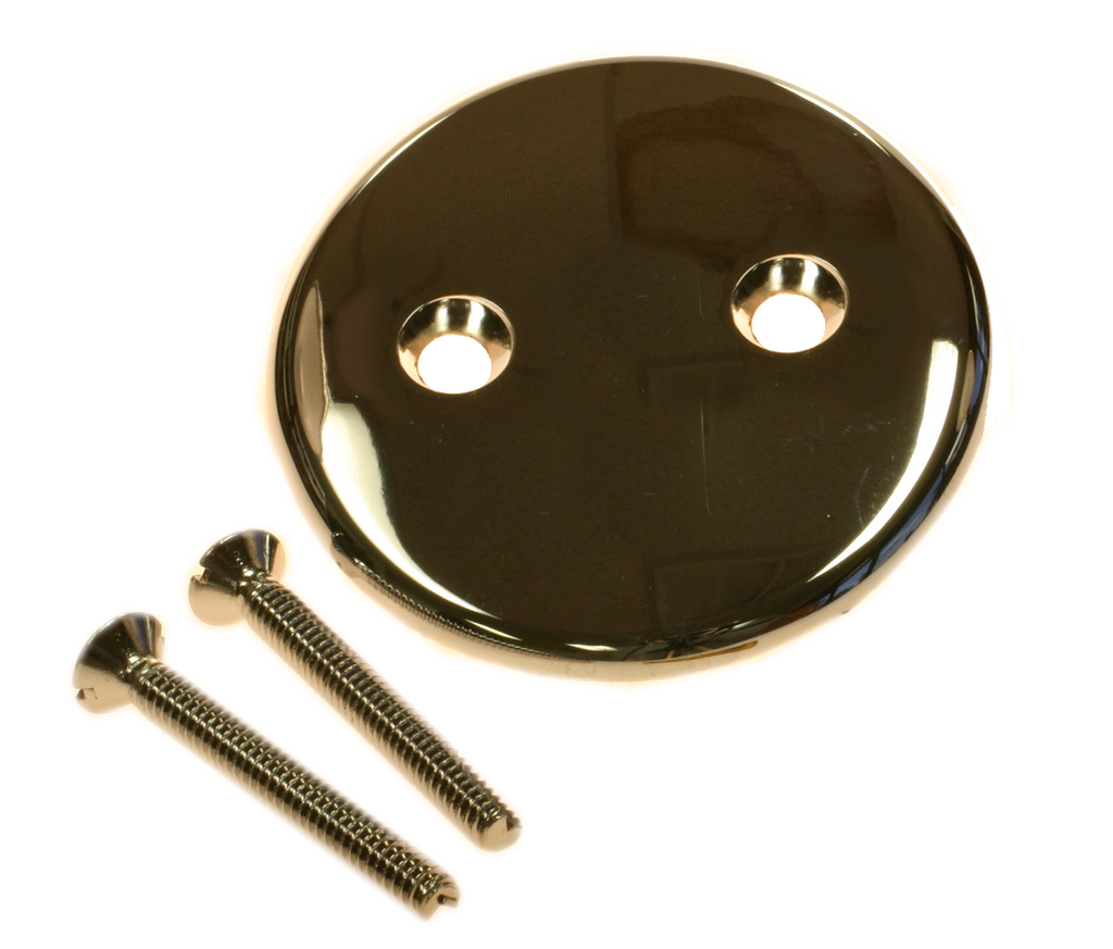 Bath waste face plate for waste and overflow blank, Chrome, 2 holes
