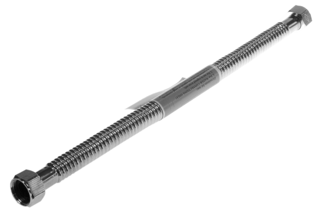Stainless steel water flex, corrugated, 3/4fip x 3/4fip x 24