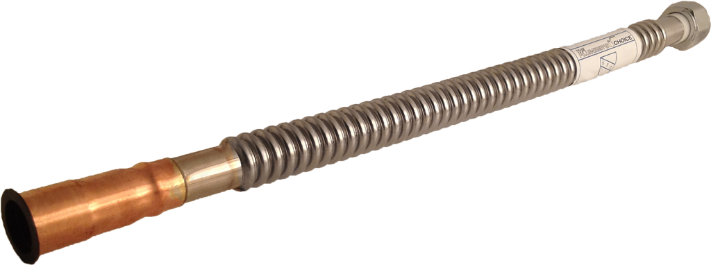 Stainless steel water flex, corrugated, 3/4fip x 3/4swt x 18