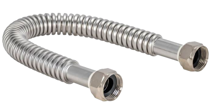 Stainless steel water flex, corrugated, 3/4fip x 3/4pushfit x 24
