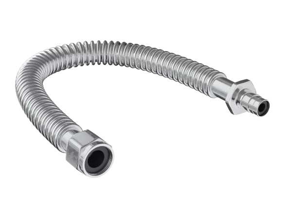 Stainless steel water flex, corrugated, 3/4fip x 3/4push valve x24