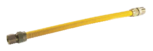 SS gas connector yellow coated 1OD 3/4mip x 3/4fip x 60