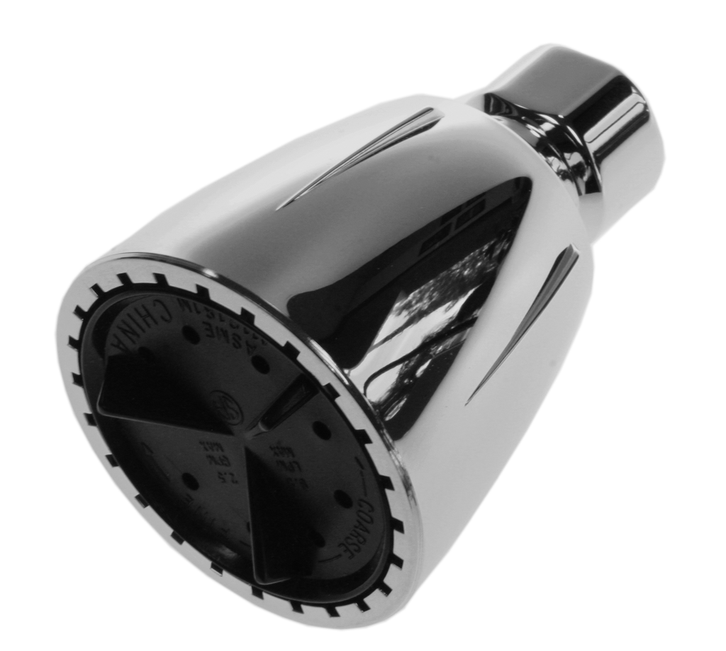 Shower head, w/brass ball, Chrome
