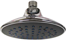 Shower head, 6 diameter w/5 spray functions, 2 gpm