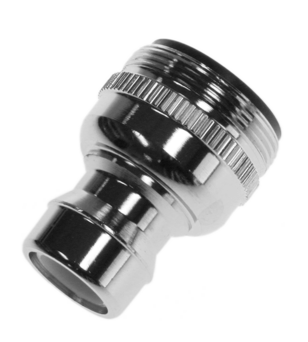 Aerator dual thread snap fitting M/F