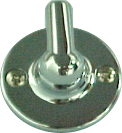Personal shower wall hook w/pin, solid brass, Chrome