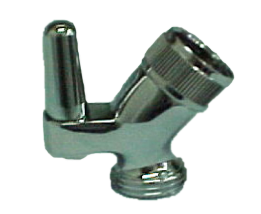 Swivel connector for hand-held shower, arm mount w/pin, solid brass, Chrome