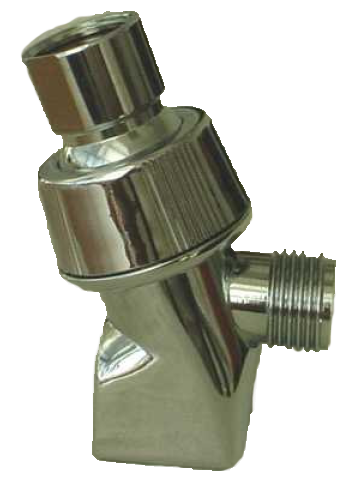 Swivel connector for hand-held shower, mount on arm, hand held shower sits in socket