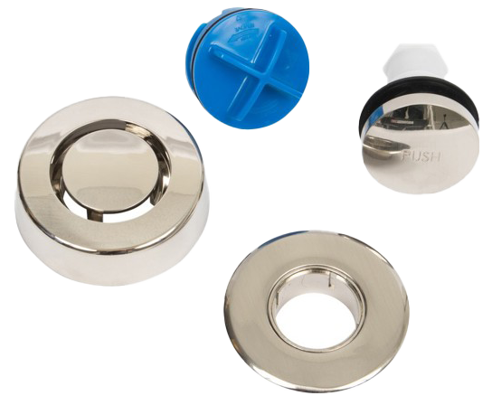 Bath waste FLEX, toe touch, Brushed Nickel