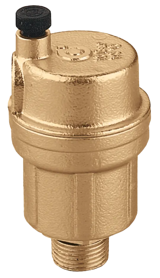 Automatic air vent , 1/8mnpt, 150PSI, discharge pressure 32PSI, medium temperature range 32-250, maximum discharge rate 1.75SCFM, brass (Caleffi)