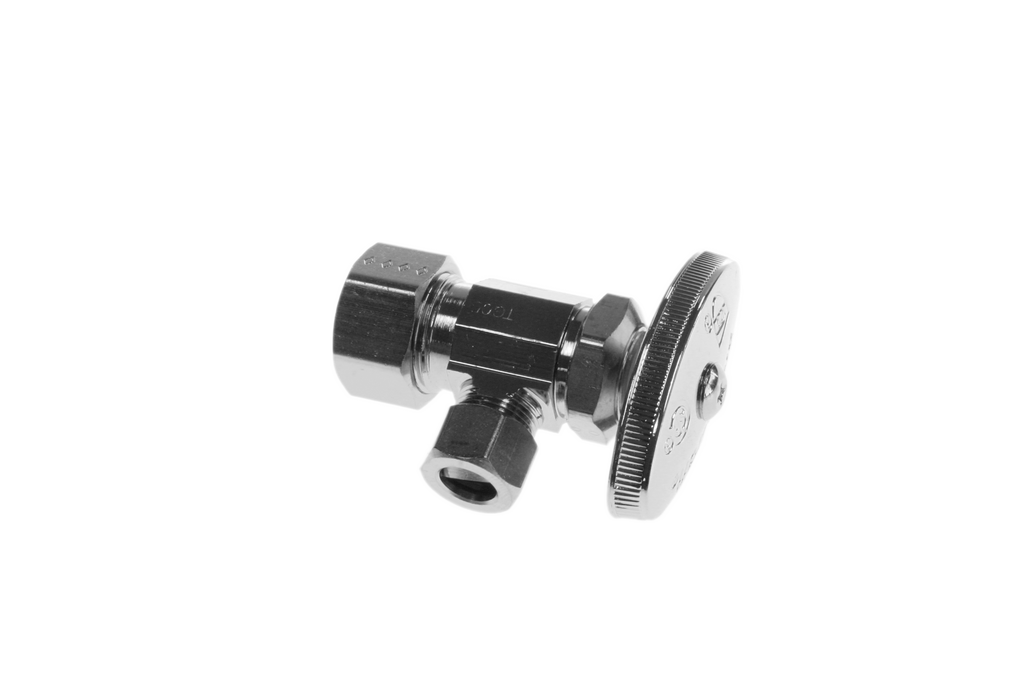 Angle stop 1/2nom x 3/8comp w/brass stem (multi-turn) (Brass Craft) (OCR19ZX C)