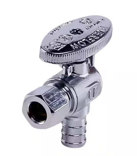 Angle stop 1/2crimp pex x 3/8comp (multi-turn) TPC