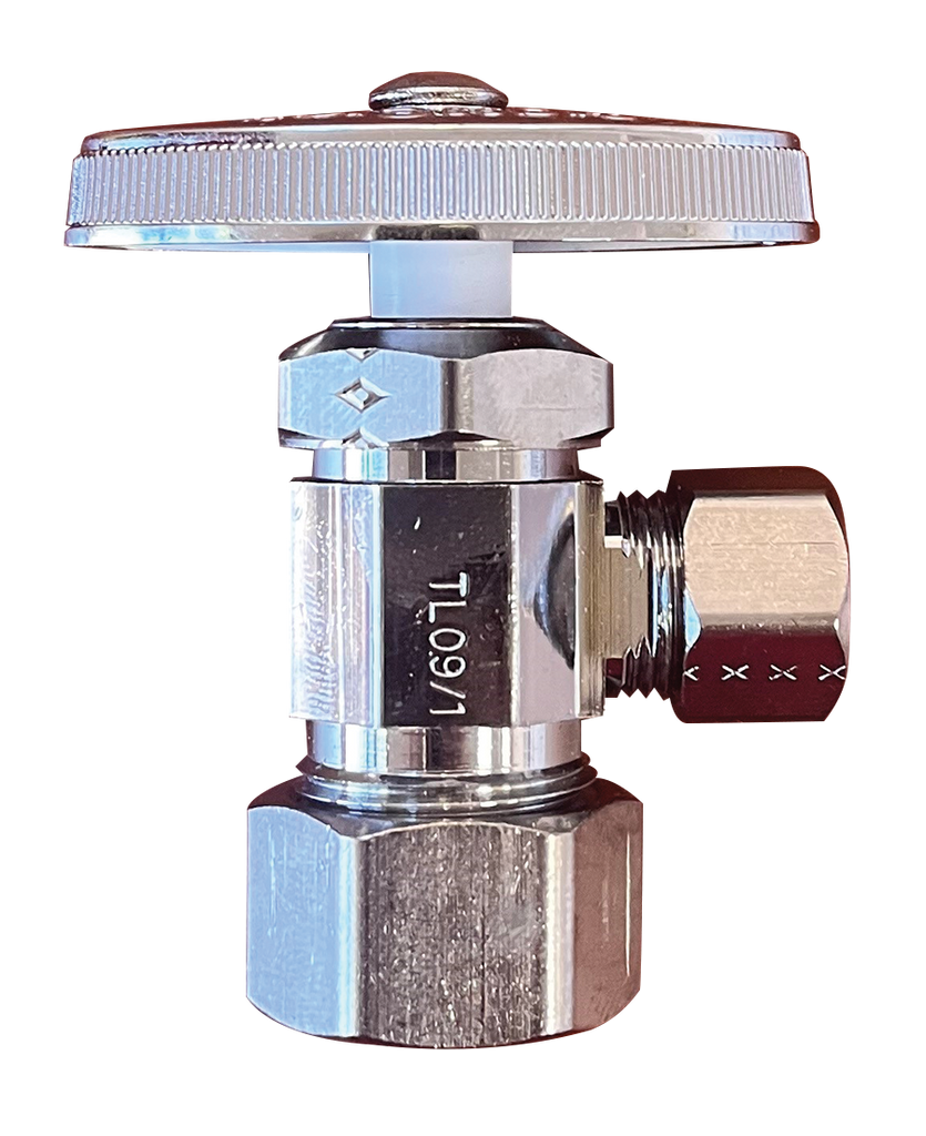 Angle stop 1/2nom x 3/8comp (multi-turn) (Brass Craft) (OCR19X C)