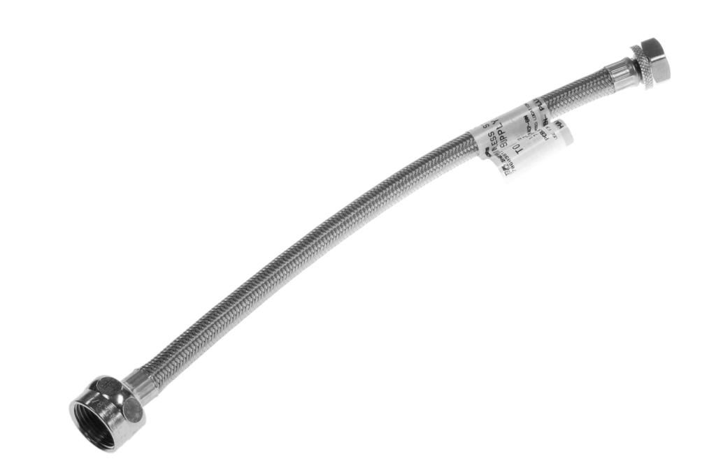 SS Braided supply line for toilet 1/2fip x 7/8fip 12 w/brass nuts