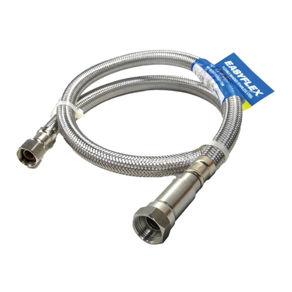 SS Braided supply line for kit/lav 3/8comp x 3/8comp x 12