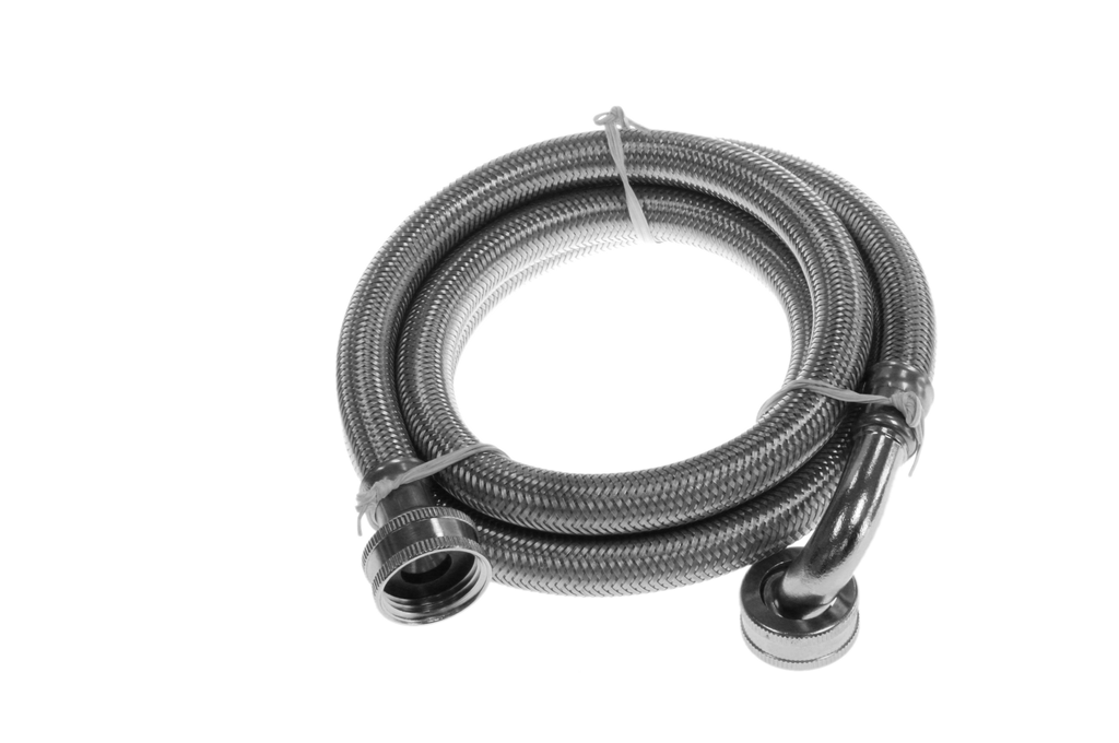 SS Braided washing machine hose w/ell 3/4fht x 72