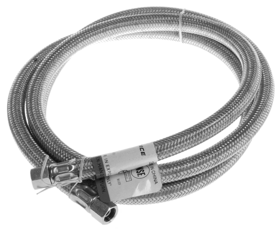 SS Braided connector for ice maker 1/4comp x 60