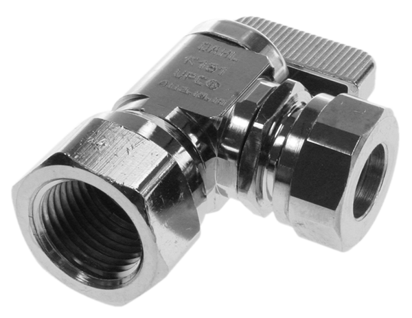 Ball valve angle stop 1/2fip x 1/2sj Dahl