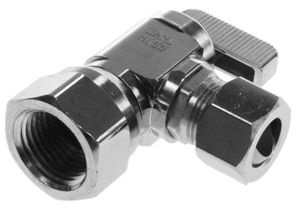 Ball valve angle stop 1/2fip x 1/2comp Dahl