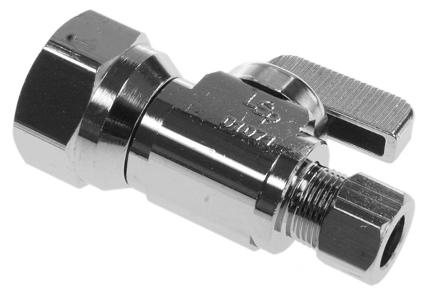 Ball valve straight stop 1/2fip x 3/8comp Dahl