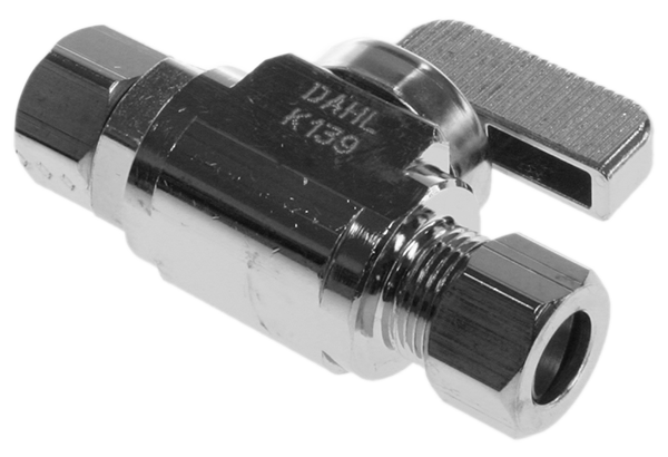 Ball valve straight stop 3/8comp x 3/8comp Dahl