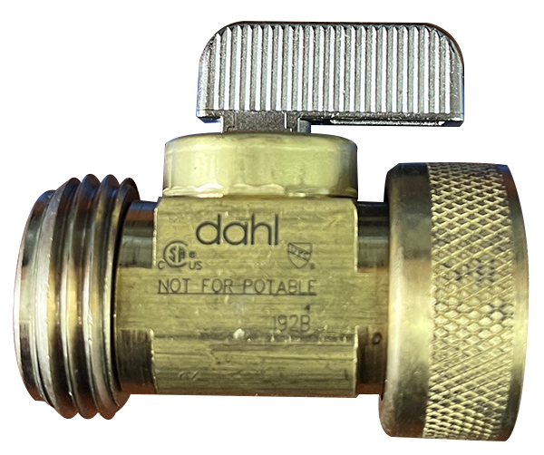 Ball valve straight stop male hose x female swivel Dahl