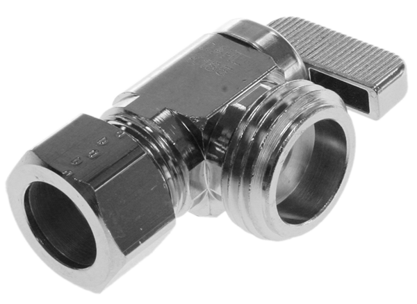 Ball valve washer stop 3/4mht x 5/8comp Dahl red handle
