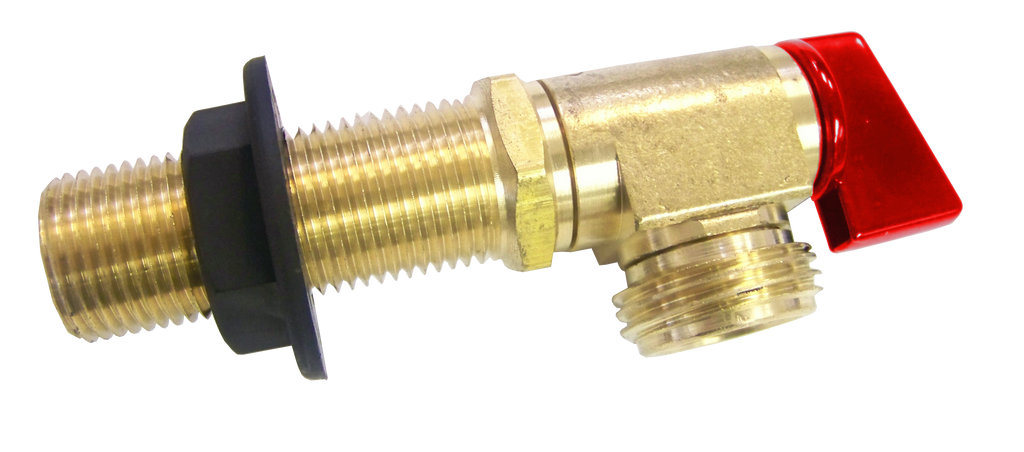 Ball valve washer stop 1/2mip/c red handle shank for washer box rough brass TPC