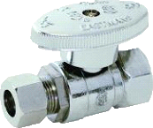Ball valve straight stop 1/2fip x 3/8comp TPC