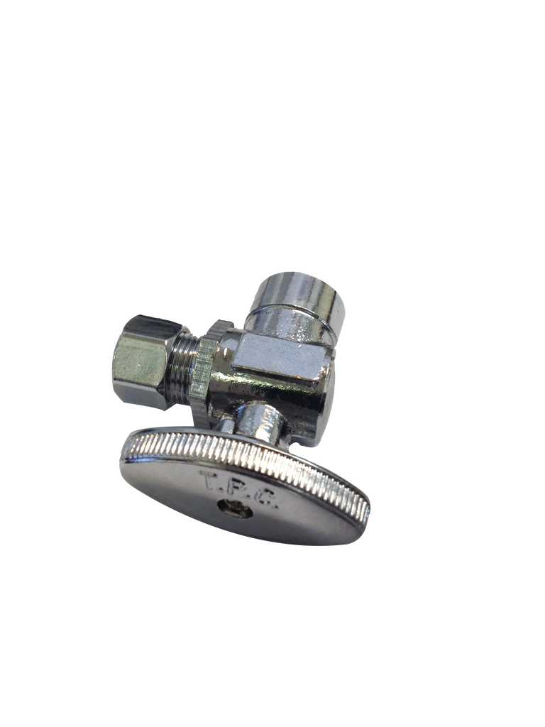 Ball valve angle stop 1/2swt x 3/8comp TPC