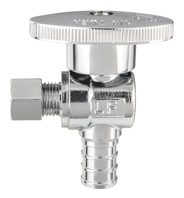 Ball valve angle stop 3/8crimp pex x 3/8comp TPC