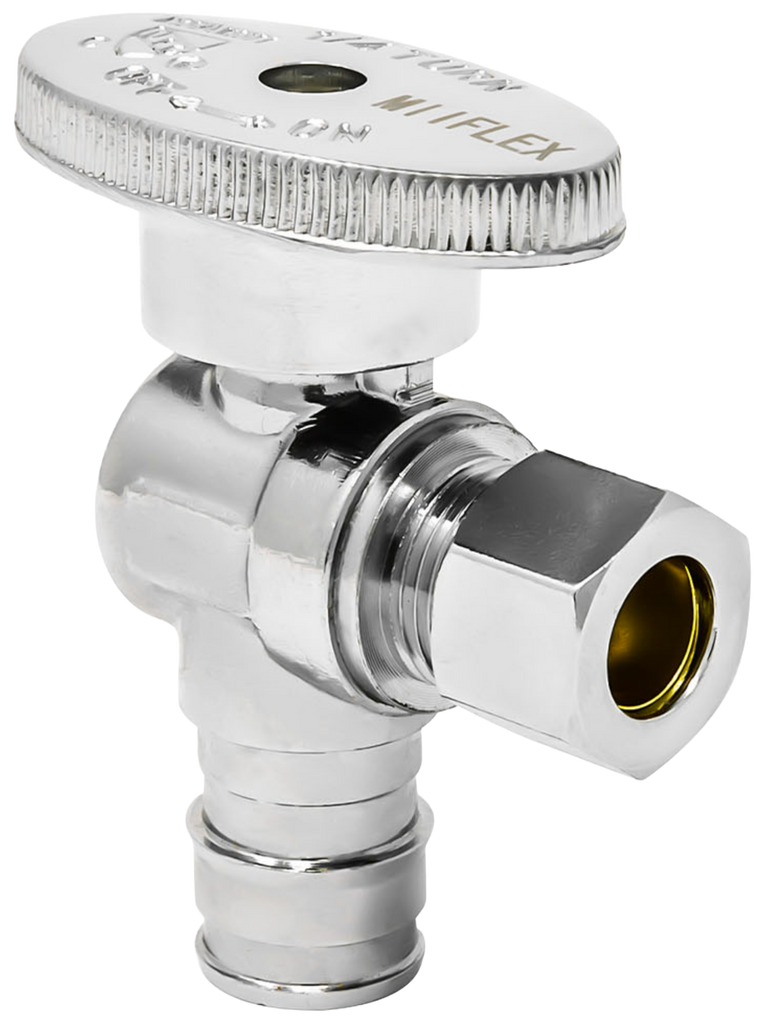 Ball valve angle stop 1/2PexA x 3/8comp TPC