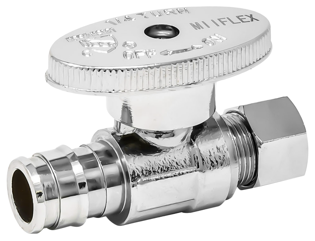 Ball valve straight stop 1/2PexA x 3/8comp TPC
