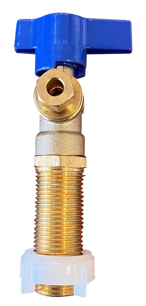Ball valve ice maker stop 1/2mip/c x 1/4comp TPC