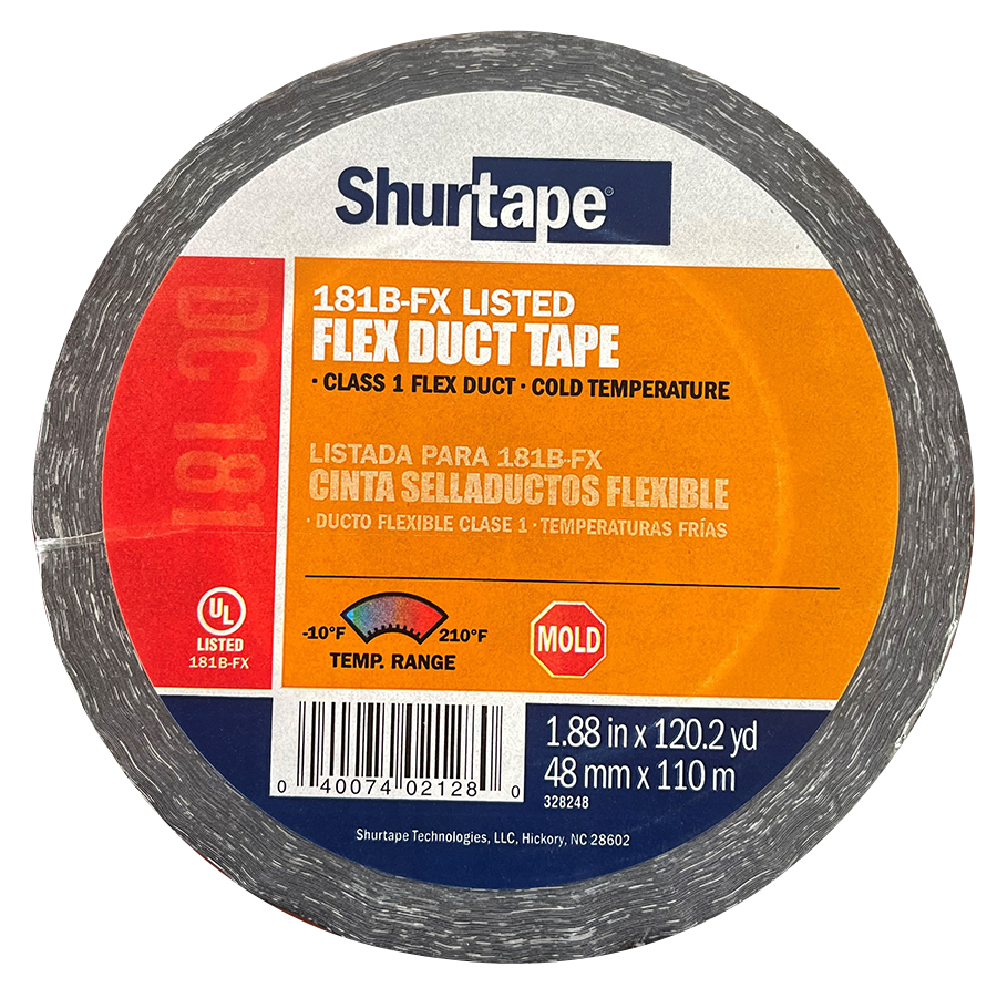 Tape film for flexibe duct black, 48mm x 110m (Shurtape DC181B)