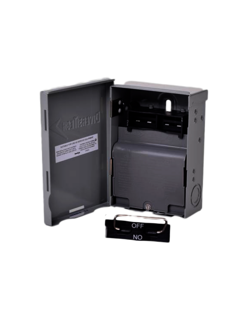 Disconnect, metal case, non fusable, reversible door, 60 amp