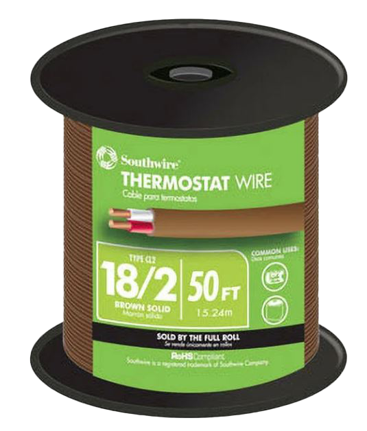 Thermostat wire, 18 AWG, 2 condustors