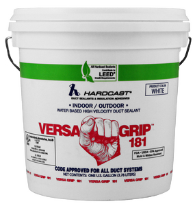Duct sealant, Versa-Grip (181), fiber reinforced, UV inhibitor for outdoor use, 1 gallon, white (LOCAL DELIVERY ONLY)