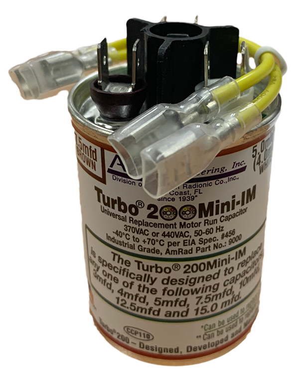 Capacitor round, 370/440V, 45/5mfd USA
