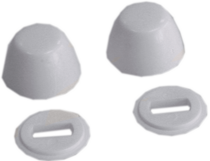 Flange bolt cap (pair), WHITE (sold in pairs)